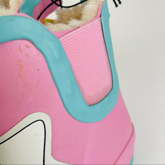 Lily and Dan Children’s Fur Lined Pink Unicorn Rain Boots Toddler’s Size 7/8 - Picture 9 of 12